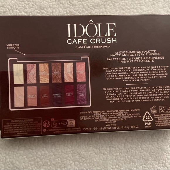Lancome Idôle Café Crush Eyeshadow Palette with Gold and Brown Shades - Picture 2 of 2